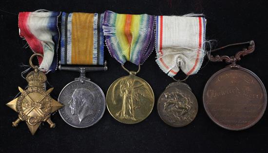 Captain Walter Kerr. A collection of medals including Royal Canadian Humane Association 1909